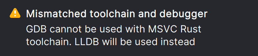 调试器与工具链不匹配的通知 调试器与工具链不匹配的通知