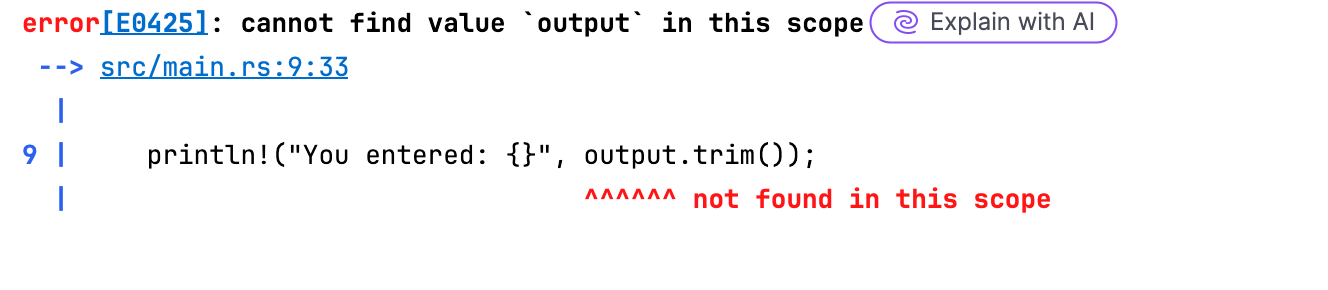 Explain compilation error with AI Explain compilation error with AI