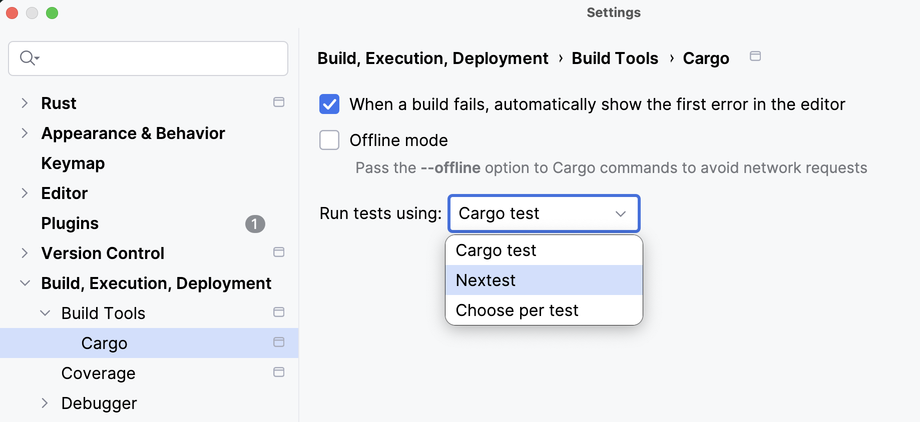 从 Cargo 测试运行程序切换到 nextest