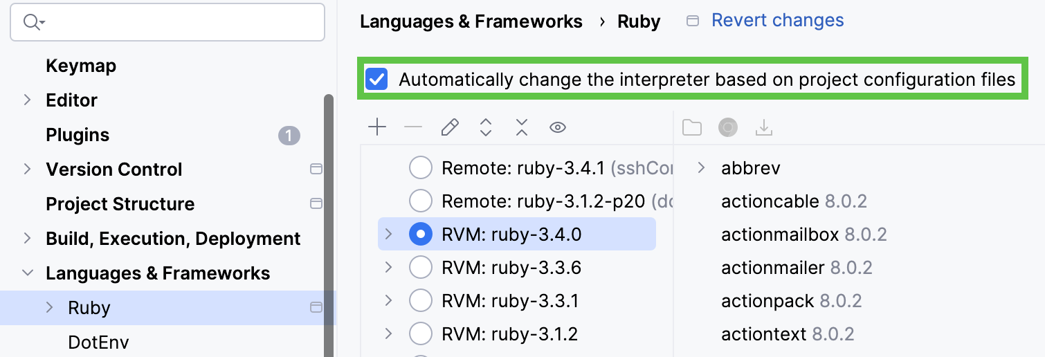 Automatic interpreter selection