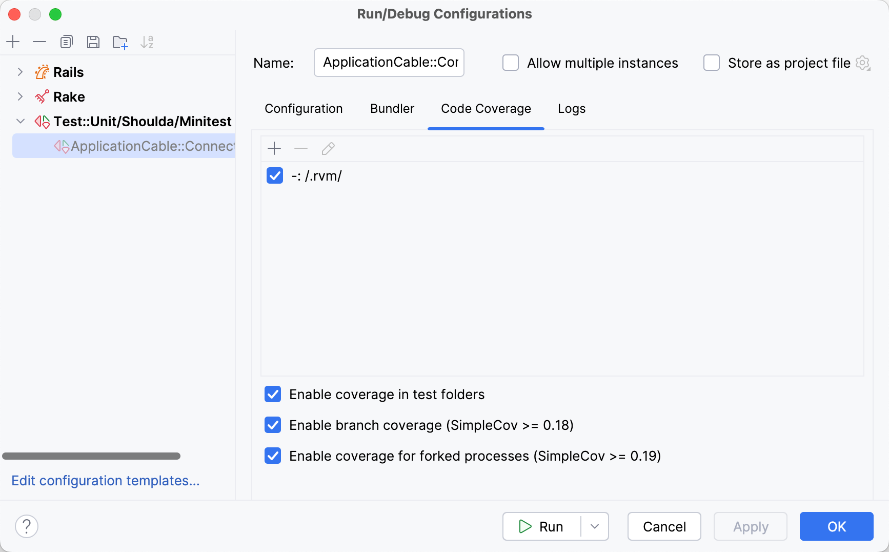 Run/Debug Configurations