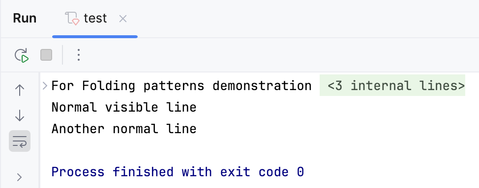 Console lines folding Console lines folding