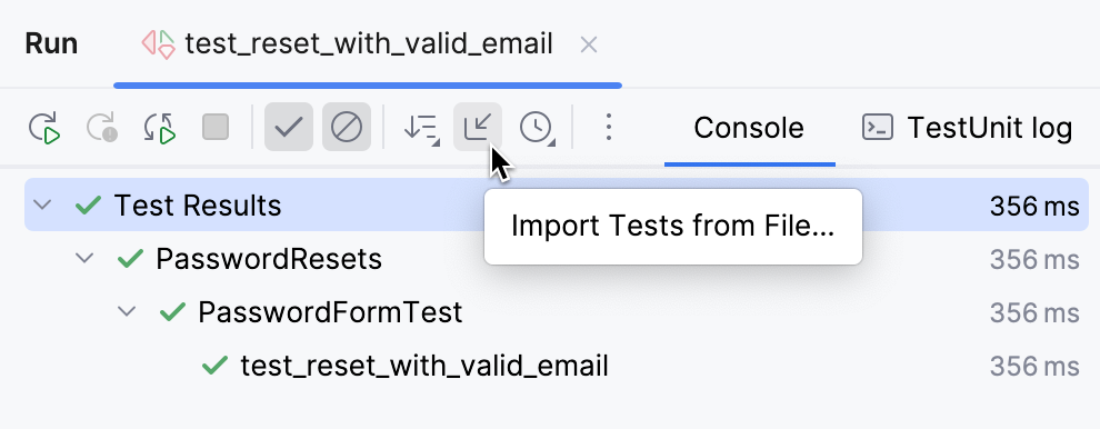 Importing test results