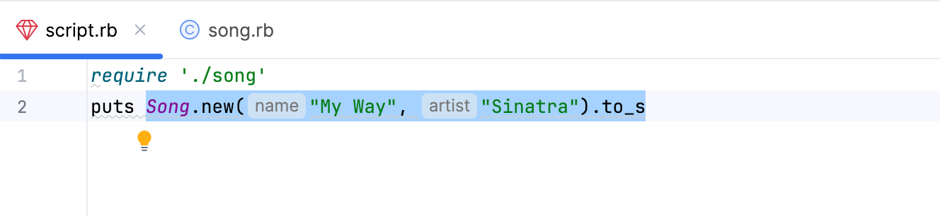 Select code Select code