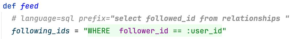 Language injection with a comment containing a prefix Language injection with a comment containing a prefix