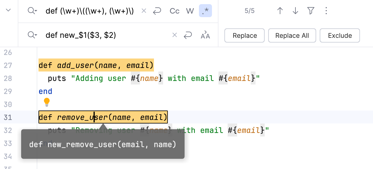 Replace with regex result Replace with regex result