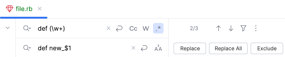Regex search and replace fields Regex search and replace fields