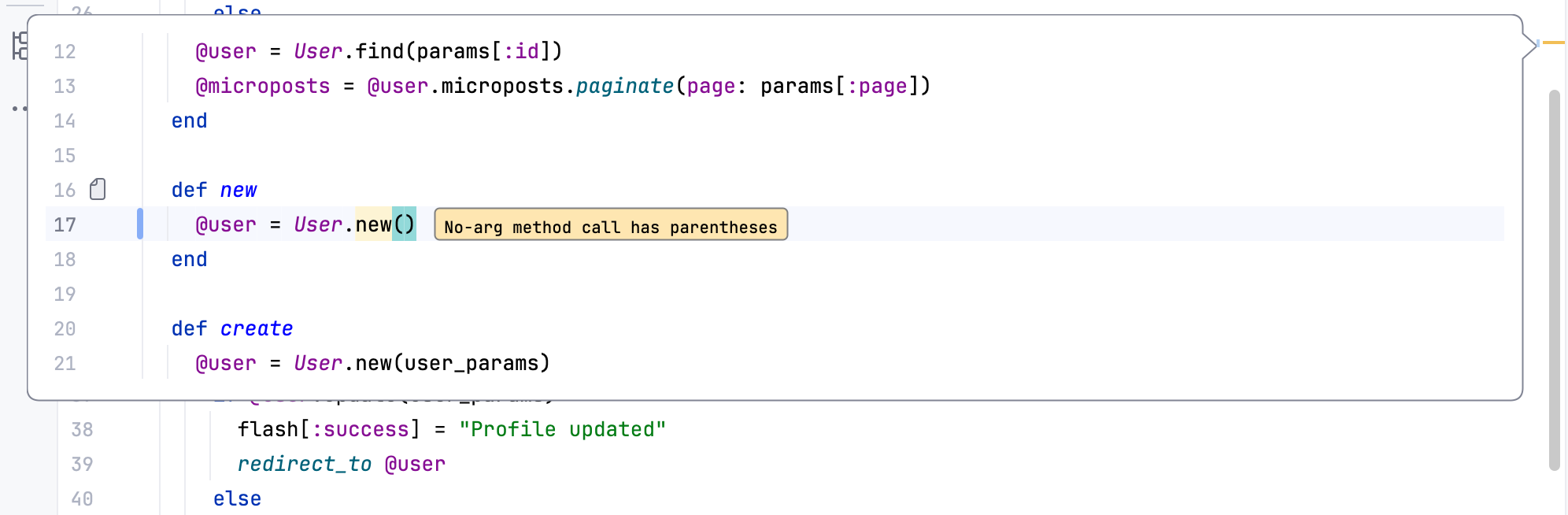 Results of instant analysis