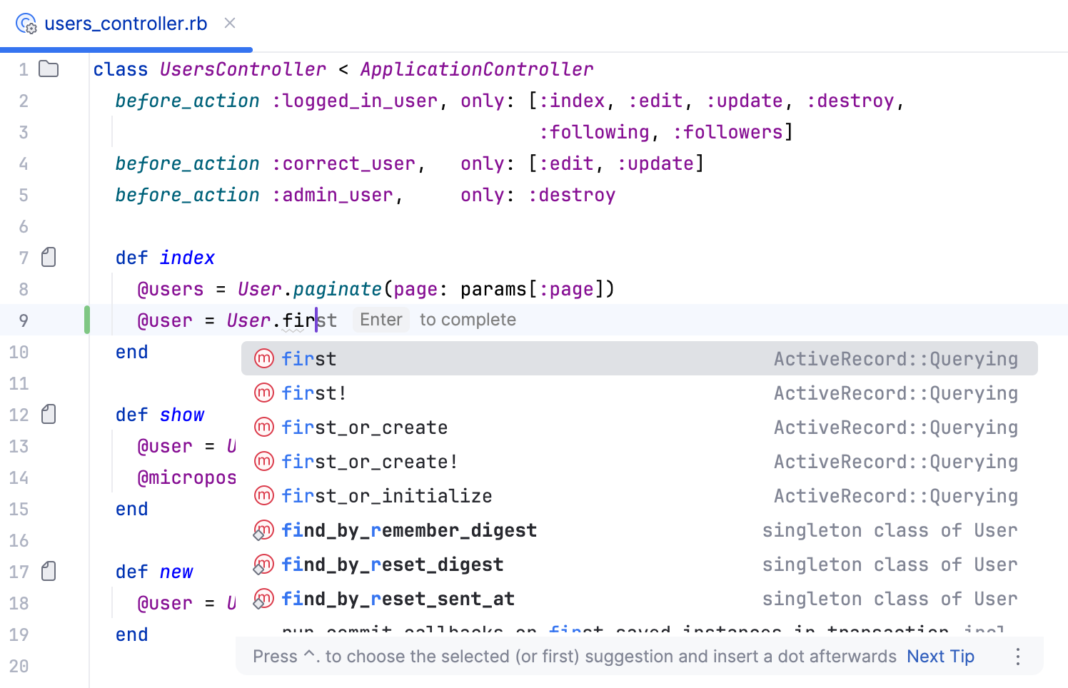 Code completion Code completion