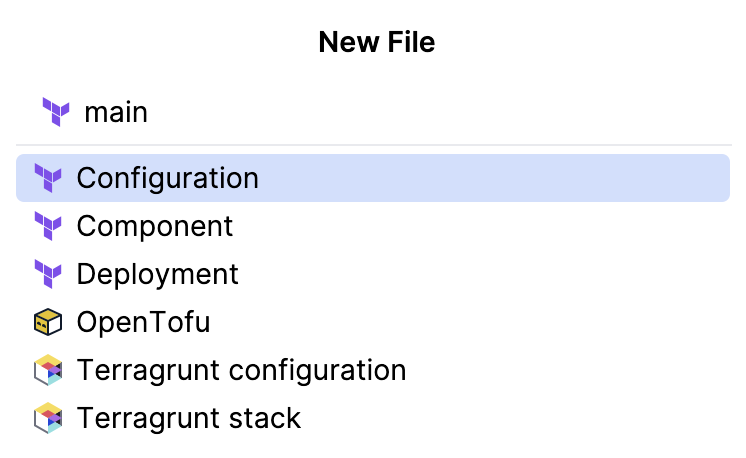 Terraform file type Terraform file type