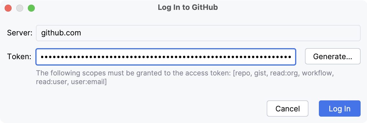Adding GitHub account with token Adding GitHub account with token