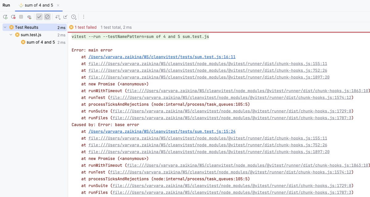 Details error information Details error information