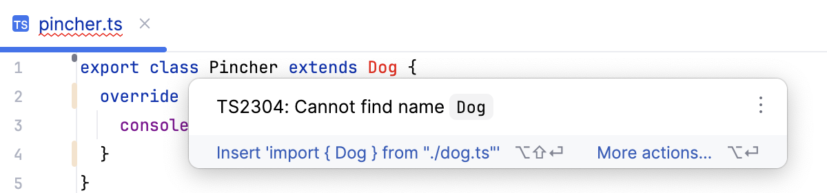 Apply a quick-fix from a tooltip