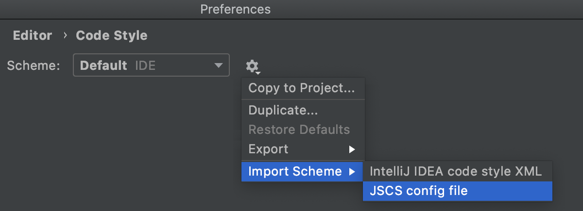 Import the scheme Import the scheme