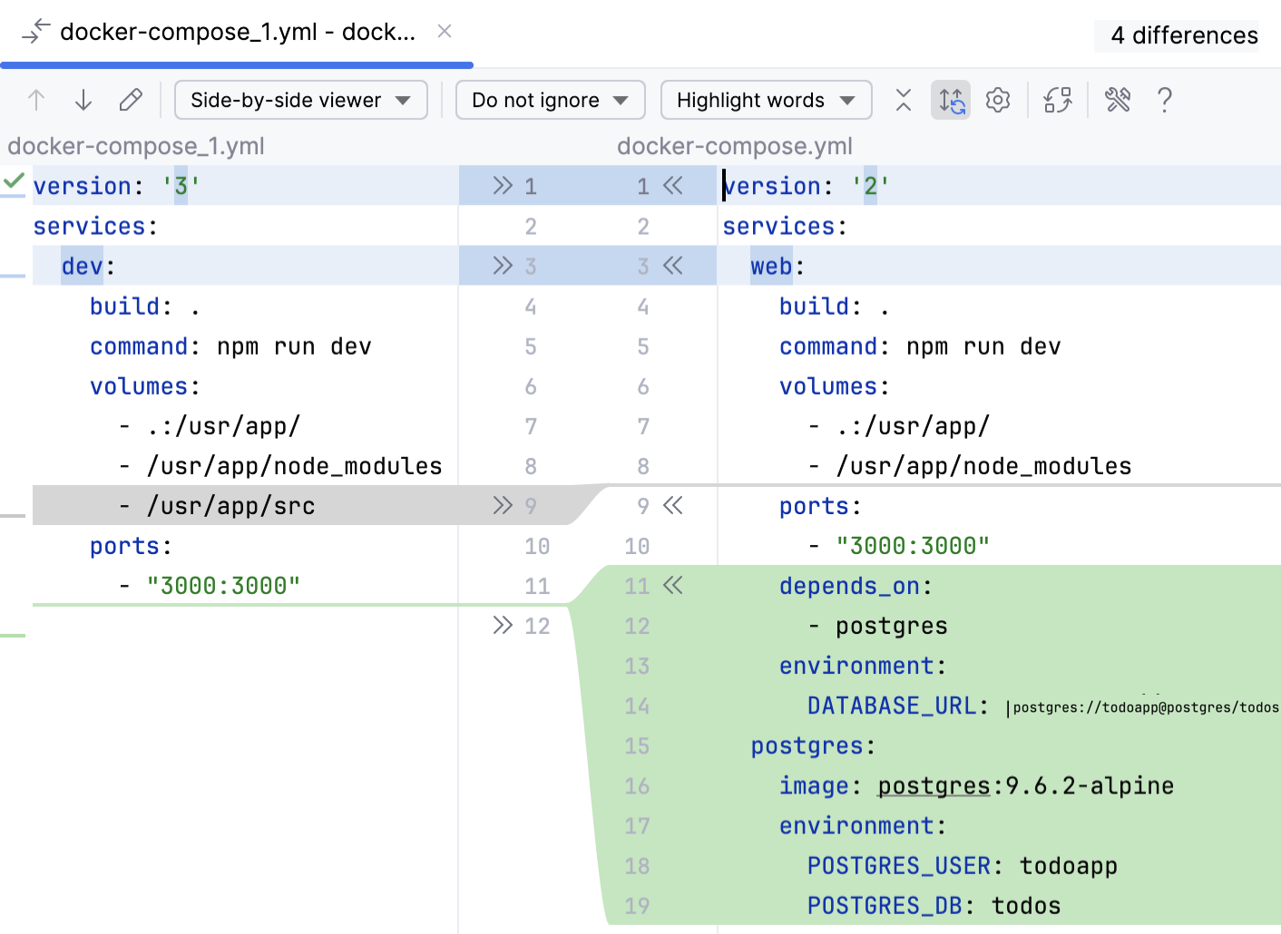 Comparing files Comparing files