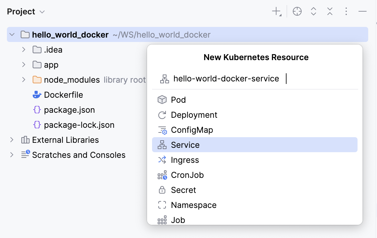 Create a new Service manifest Create a new Service manifest