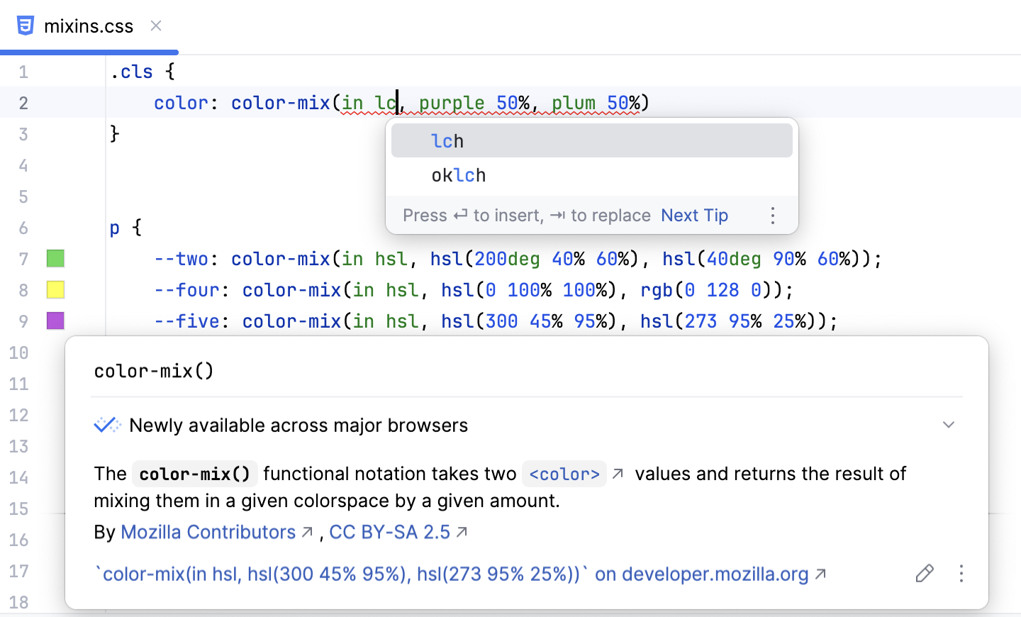 Coding assistance for color management Coding assistance for color management
