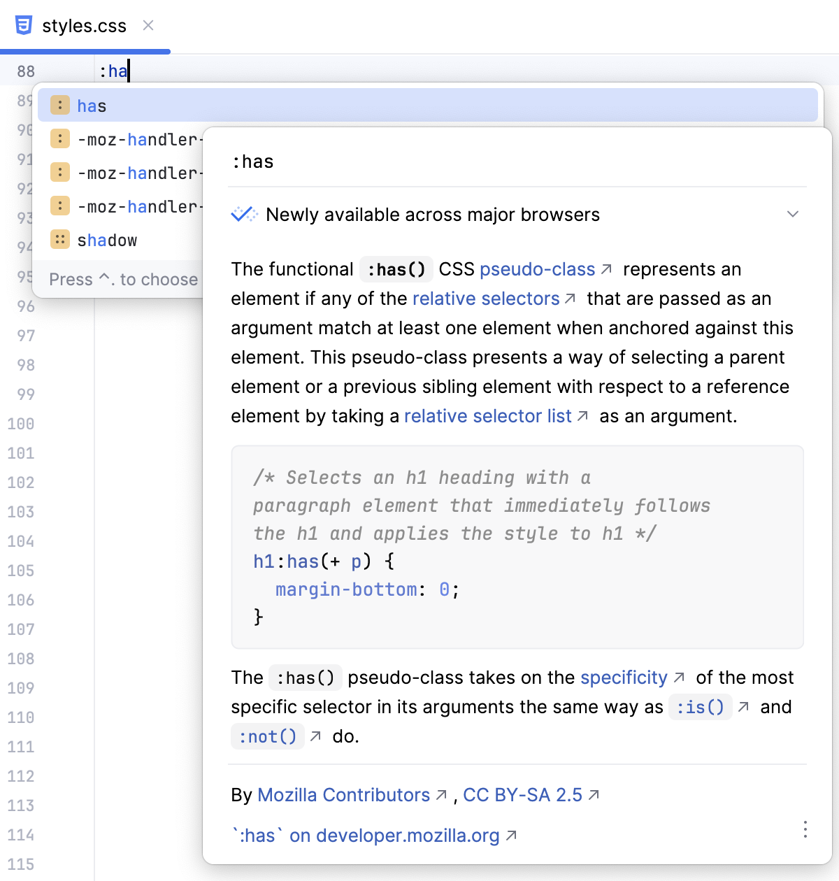 Style sheets quick documentation: Baseline, newly available Style sheets quick documentation: Baseline, newly available