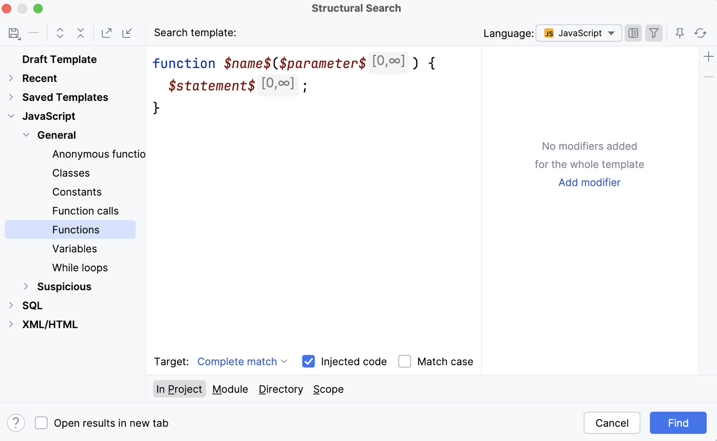 the Existing Templates dialog the Existing Templates dialog