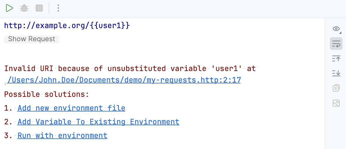 Unresolved Variable in HTTP request notification Unresolved Variable in HTTP request notification