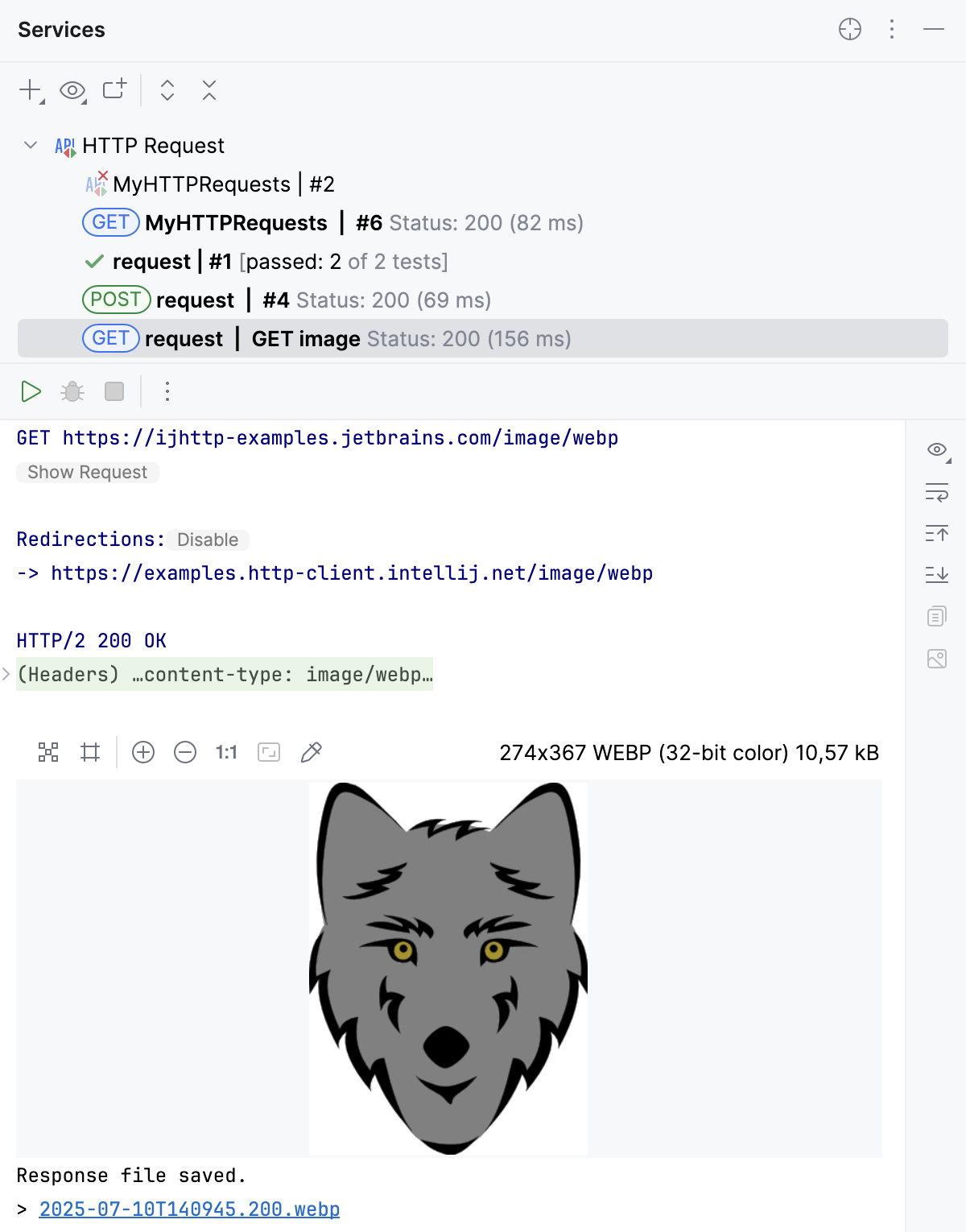 HTTP response with an image HTTP response with an image