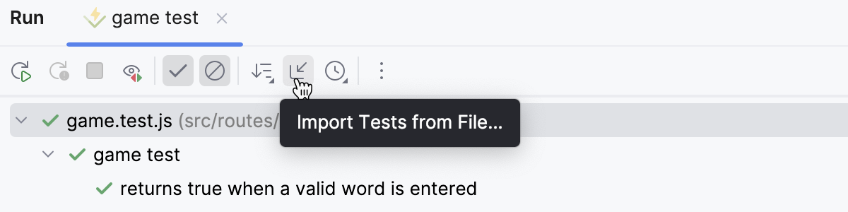 Import test results Import test results