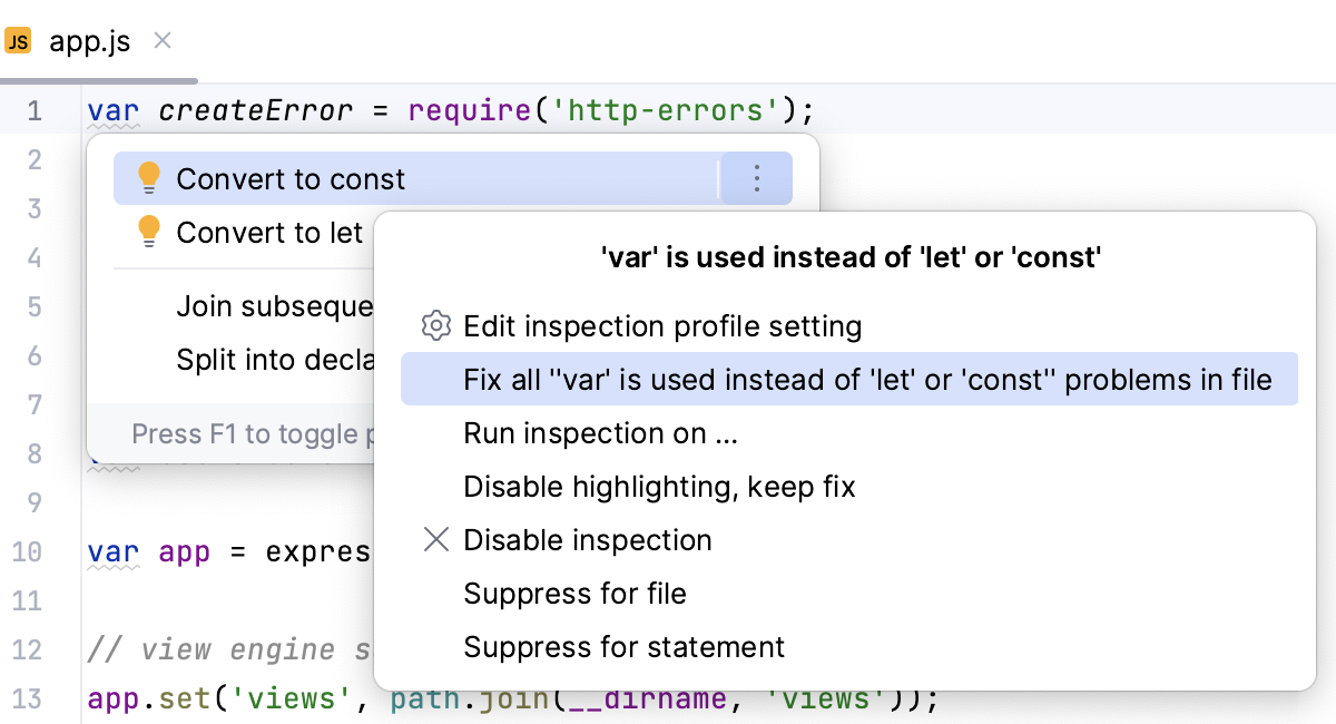 Fix all problems of a certain type in a file Fix all problems of a certain type in a file