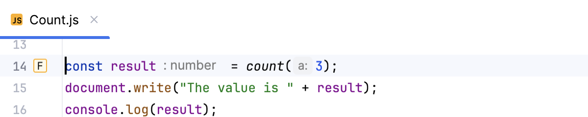 Mnemonic bookmark added in the gutter Mnemonic bookmark added in the gutter