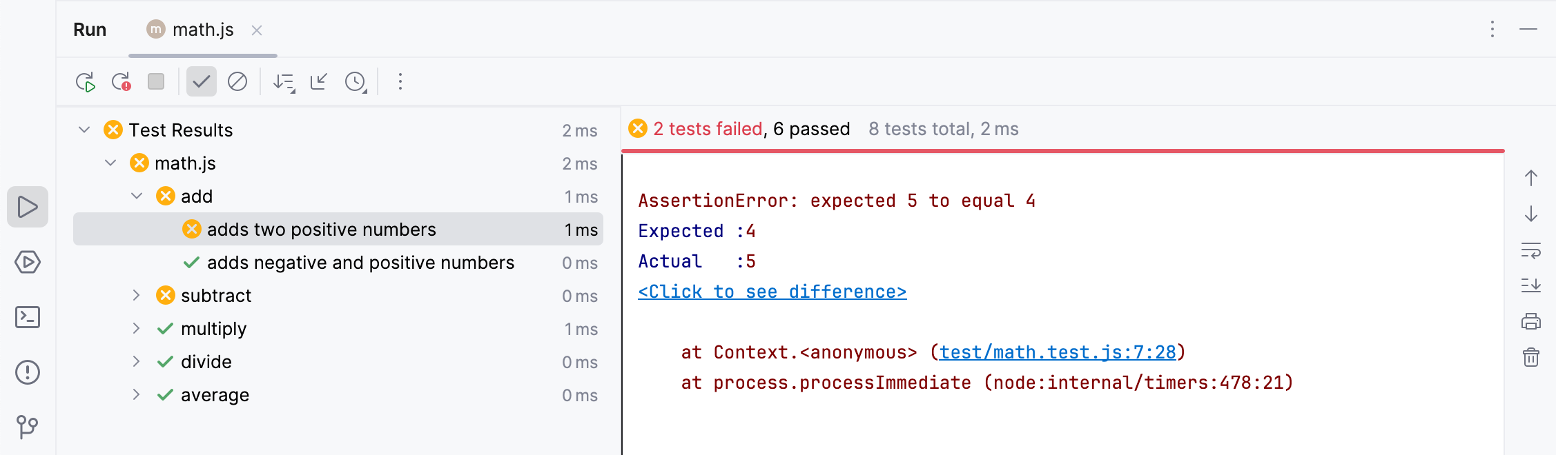 Monitor test execution