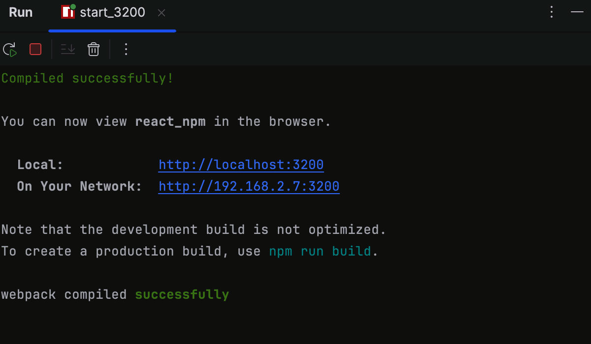 运行并调试 React 应用程序. | WebStorm 文档
