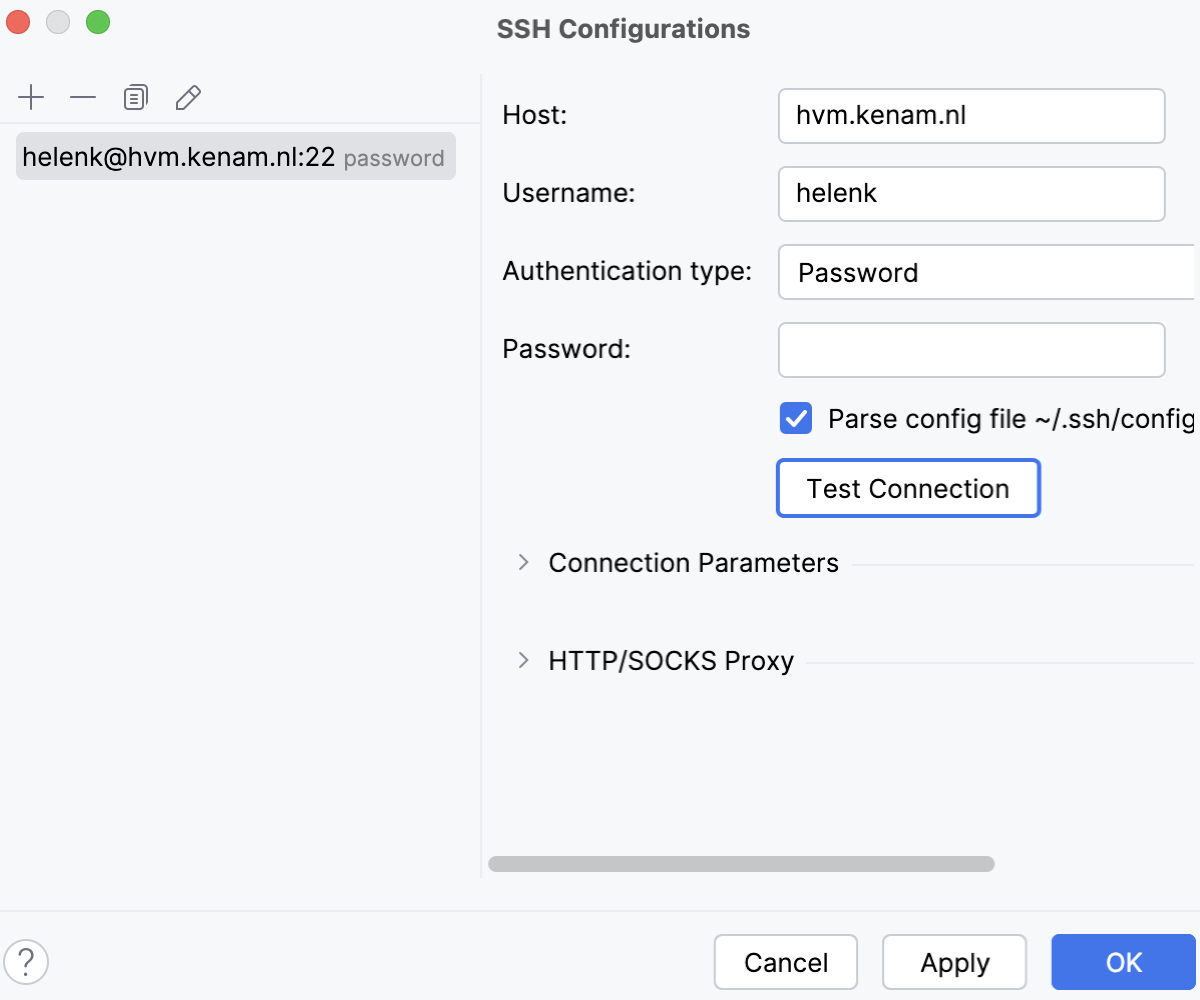 SSH Configuration SSH Configuration