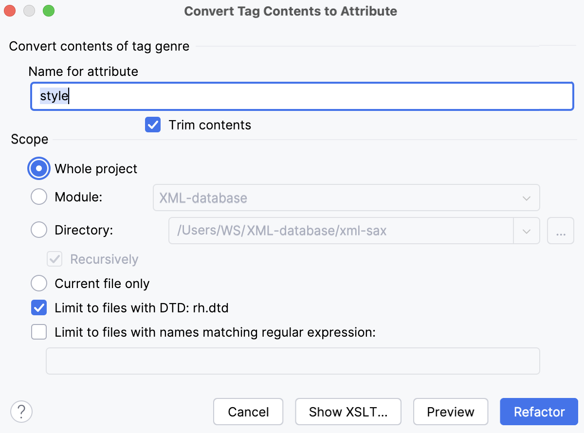 Convert the contents of a tag into an attribute