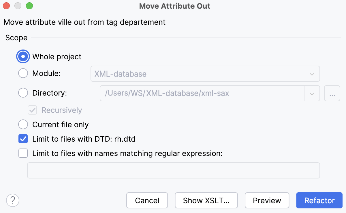 Move an attribute to the parent tag Move an attribute to the parent tag