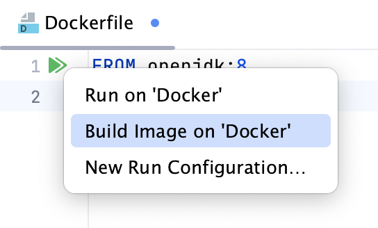 "在 Docker 上构建镜像"弹窗 "在 Docker 上构建镜像"弹窗