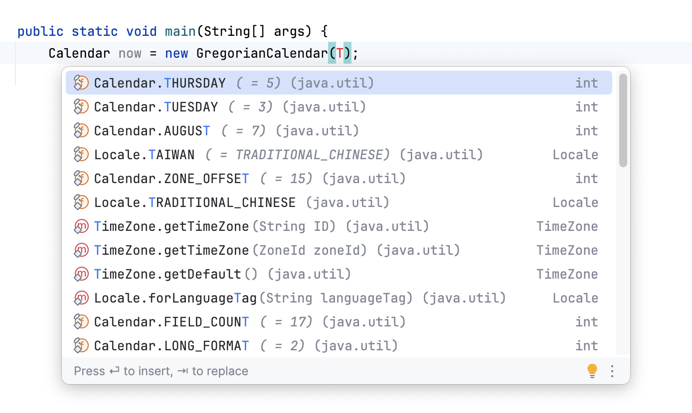 smart type completion second call smart type completion second call