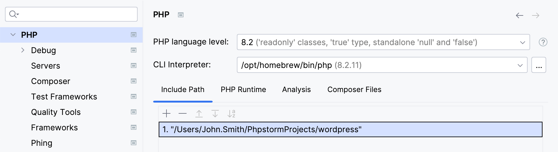 Add WordPress as Include Path Add WordPress as Include Path
