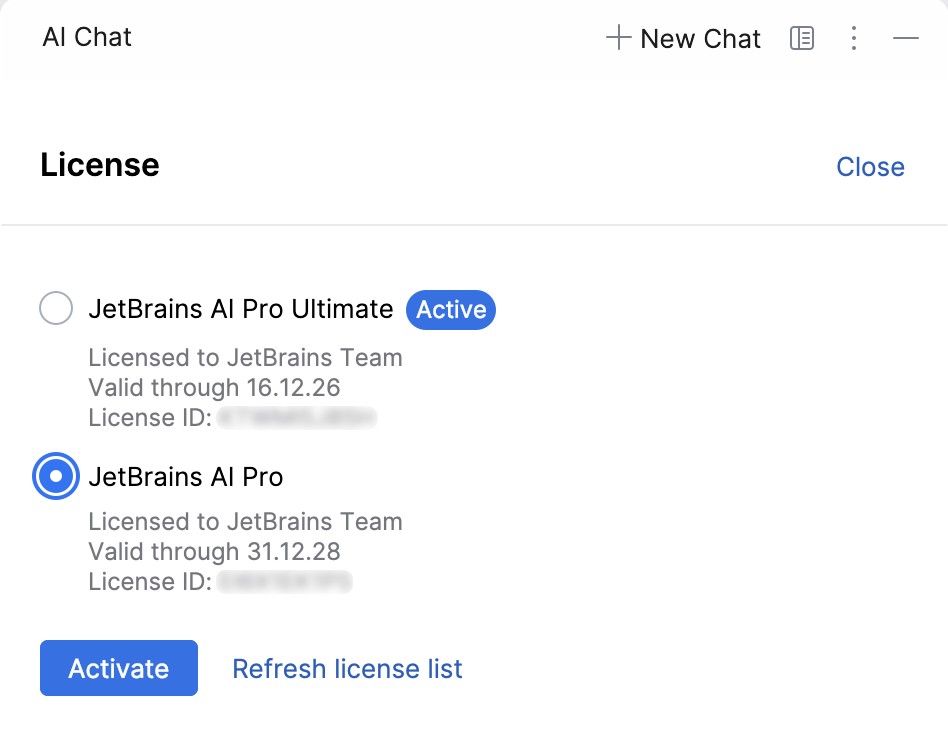 License details License details