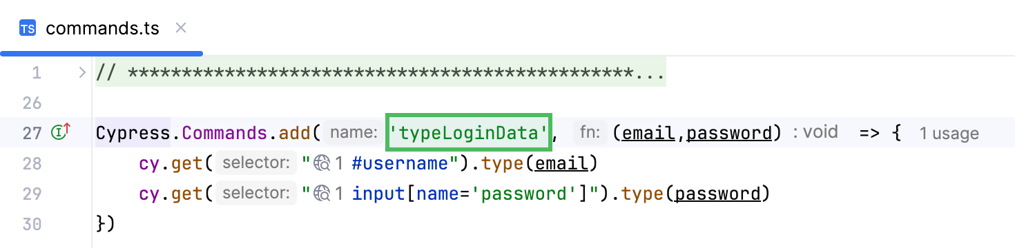 Custom login command Custom login command