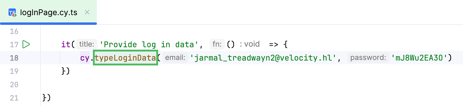 Custom login command usage Custom login command usage
