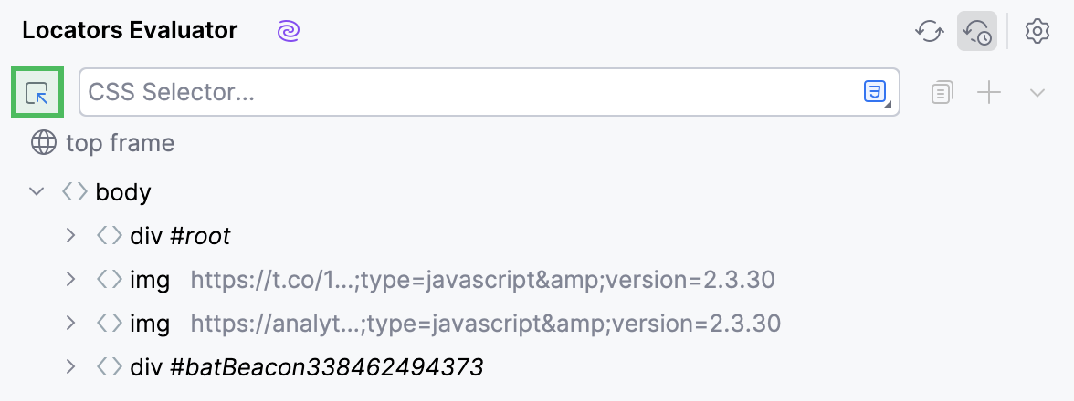 Select element in page Select element in page