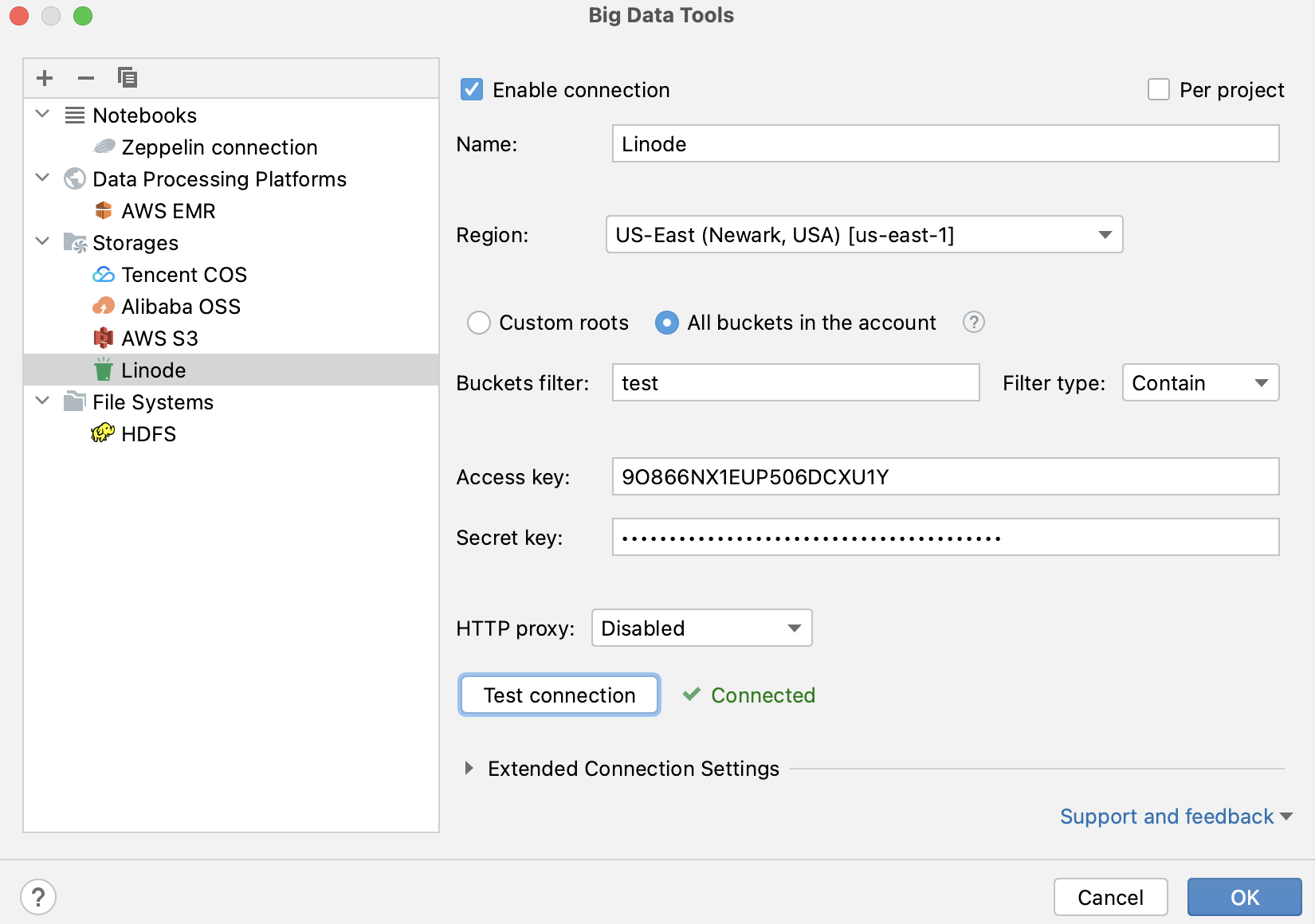 配置 Linode 连接 配置 Linode 连接