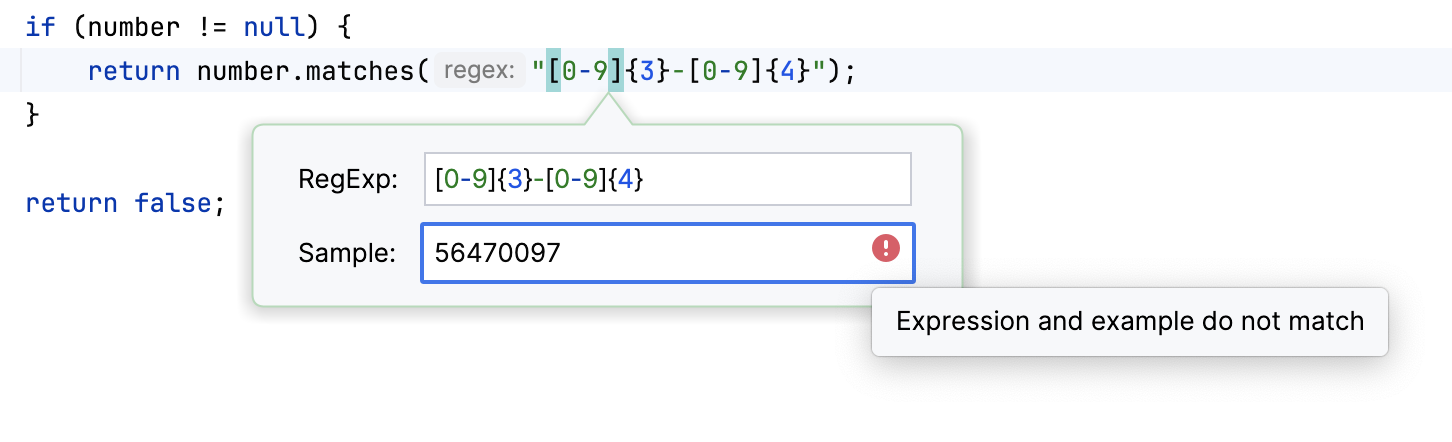 A dialog with current regex A dialog with current regex