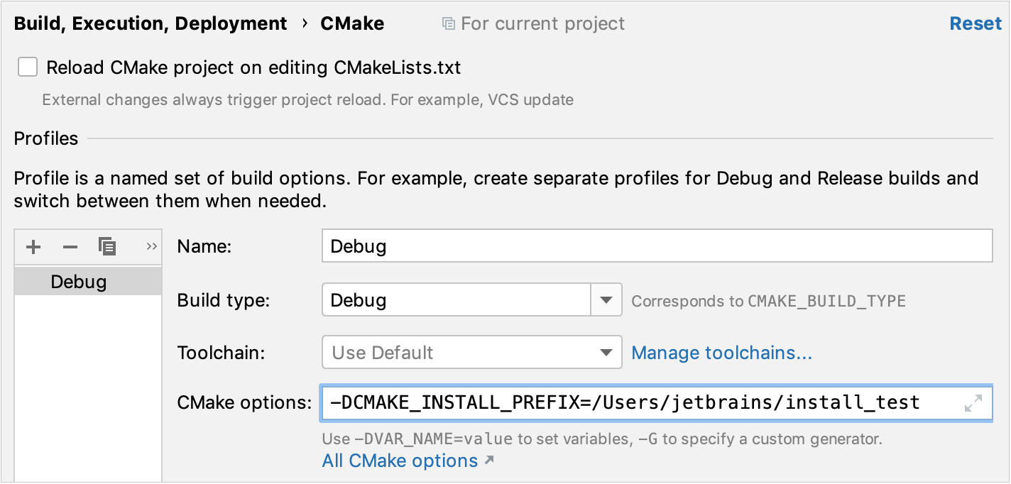 CMake 安装选项 CMake 安装选项