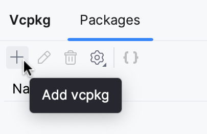 Add vcpkg button in the vcpkg tool window Add vcpkg button in the vcpkg tool window