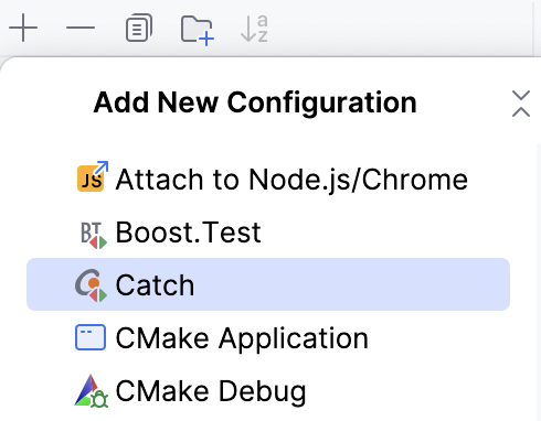 Adding a Catch configuration Adding a Catch configuration