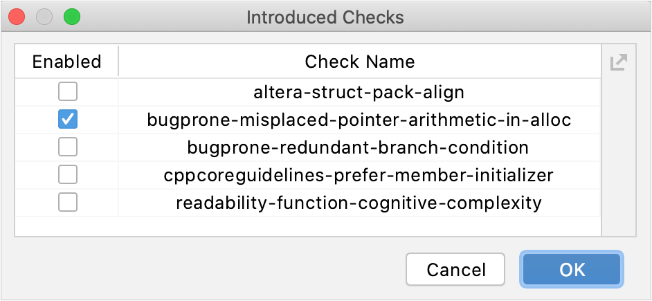 List of new Clang-Tidy checks List of new Clang-Tidy checks