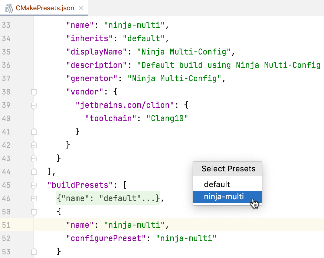 Load CMake Presets popup Load CMake Presets popup