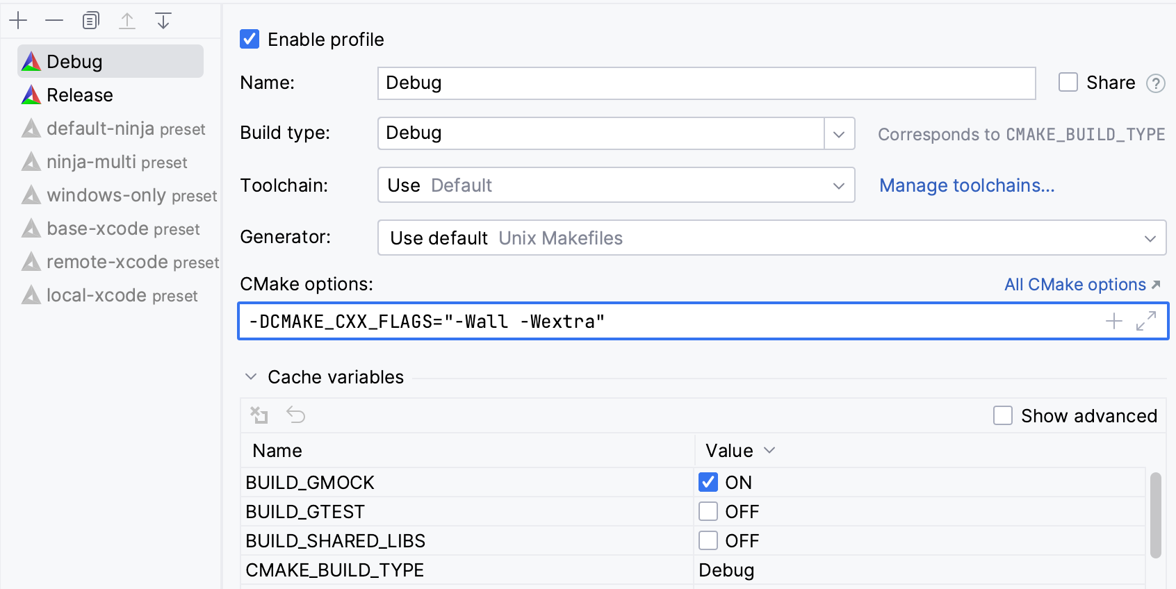 在 CMake 选项中设置编译器标志 在 CMake 选项中设置编译器标志