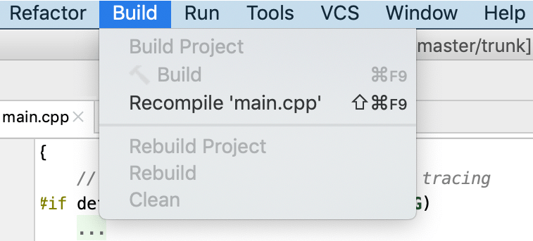 compdb 项目的空构建菜单 compdb 项目的空构建菜单