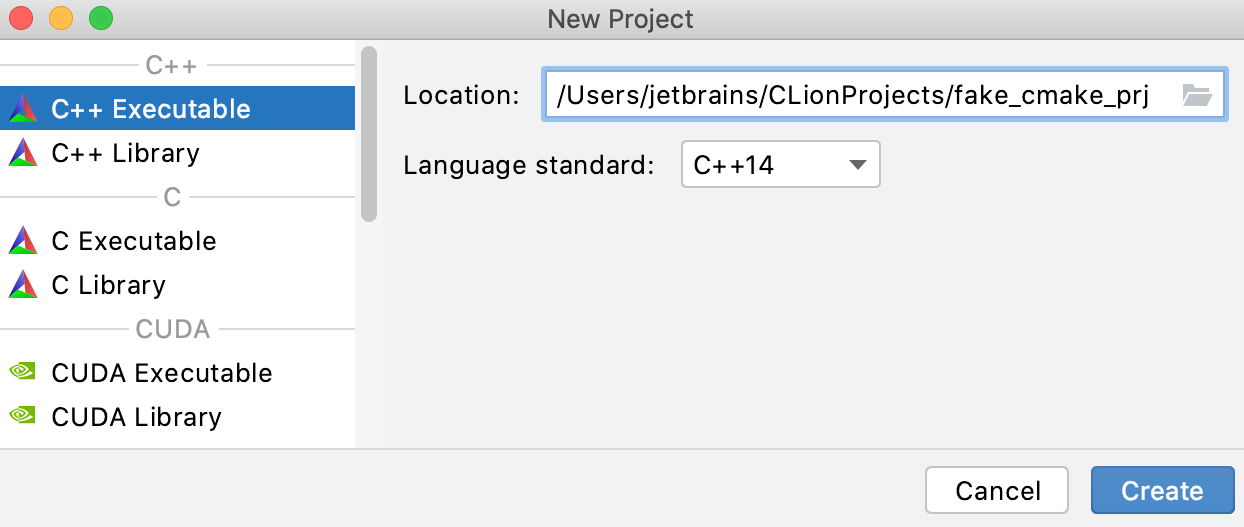 创建一个虚拟的 CMake 项目 创建一个虚拟的 CMake 项目